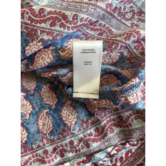 NEW Beachlunchlounge Womens Size S Paisley Boho Off Shoulder Navy Red Top NWT - Picture 9 of 10